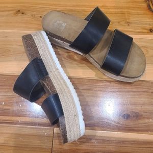 New Direction platform sandals